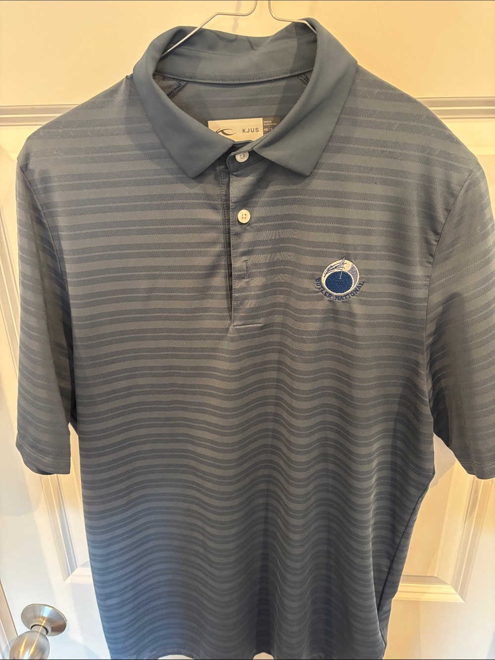 KJUS Men’s Slate Blue Striped Polo